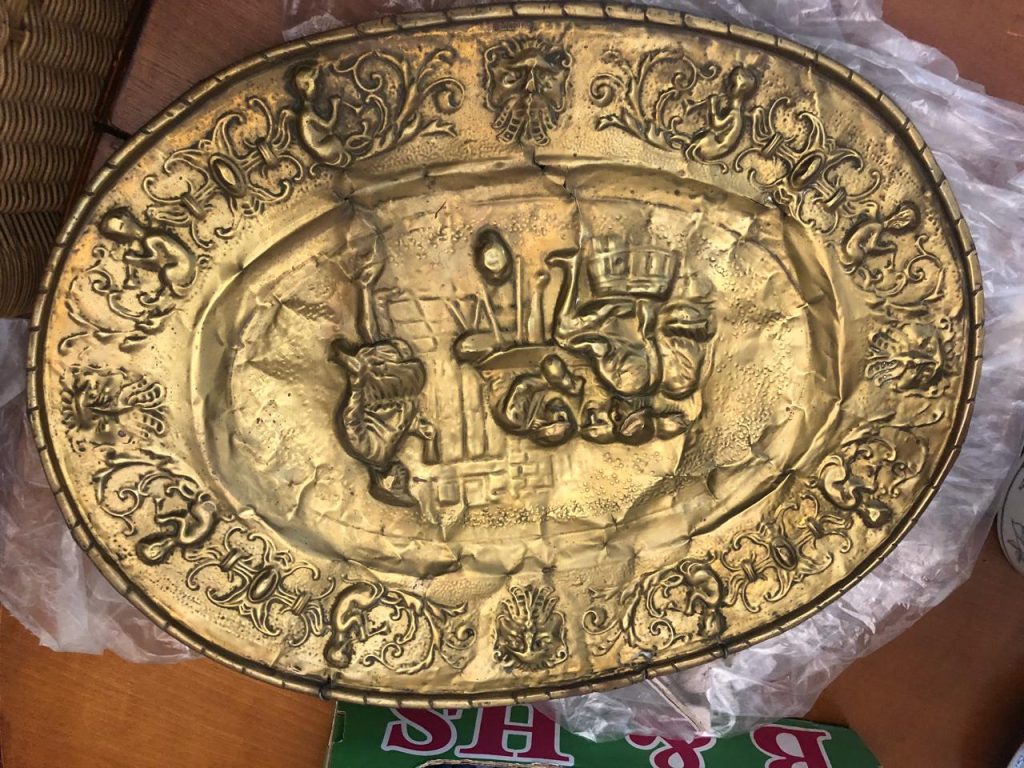 Broken Brass Hanging Platter